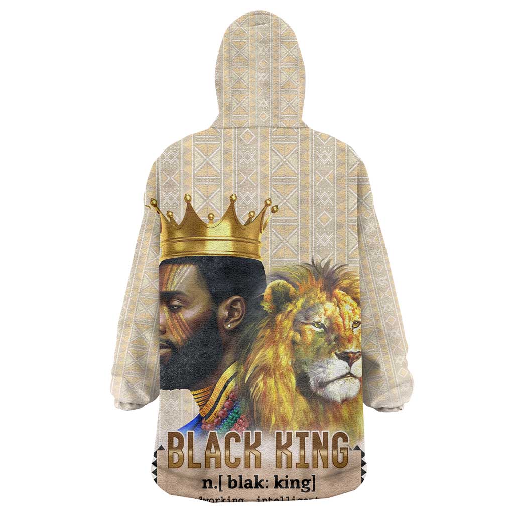 Lion Black King Wearable Blanket Hoodie African Heritage DT02