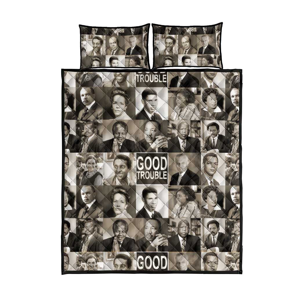 Good Trouble Quilt Bed Set Civil Rights Leaders DT02