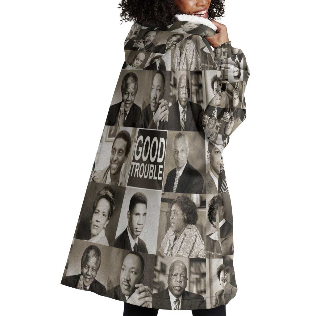 Good Trouble Wearable Blanket Hoodie Civil Rights Leaders DT02