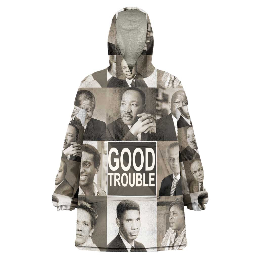 Good Trouble Wearable Blanket Hoodie Civil Rights Leaders DT02
