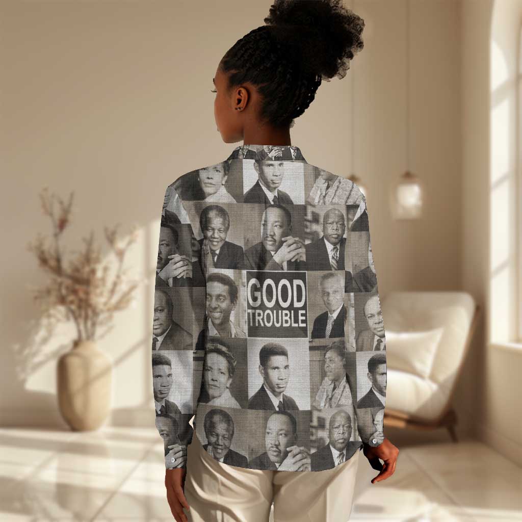 Good Trouble Women Casual Shirt Civil Rights Leaders DT02