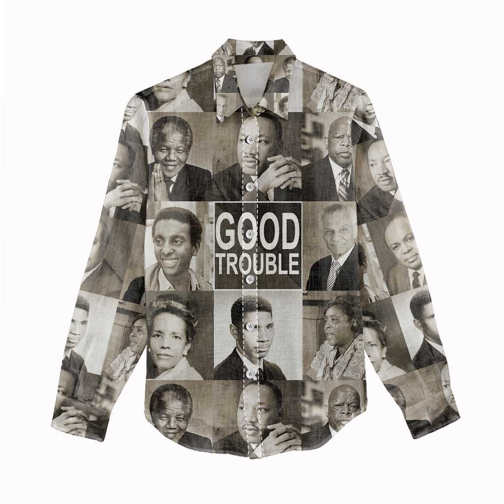 Good Trouble Women Casual Shirt Civil Rights Leaders DT02
