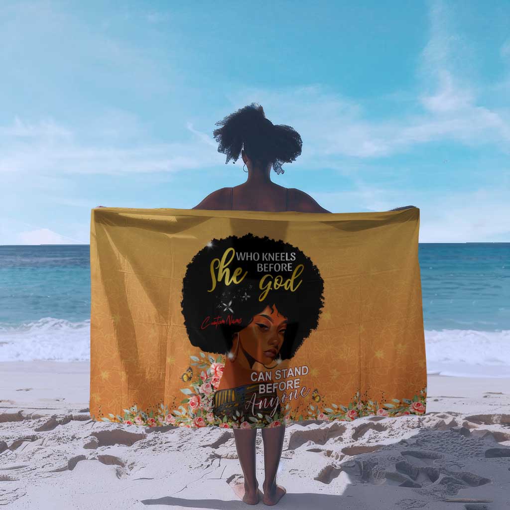 Personalized African Black Women Sarong She Who Kneels Before God DT02