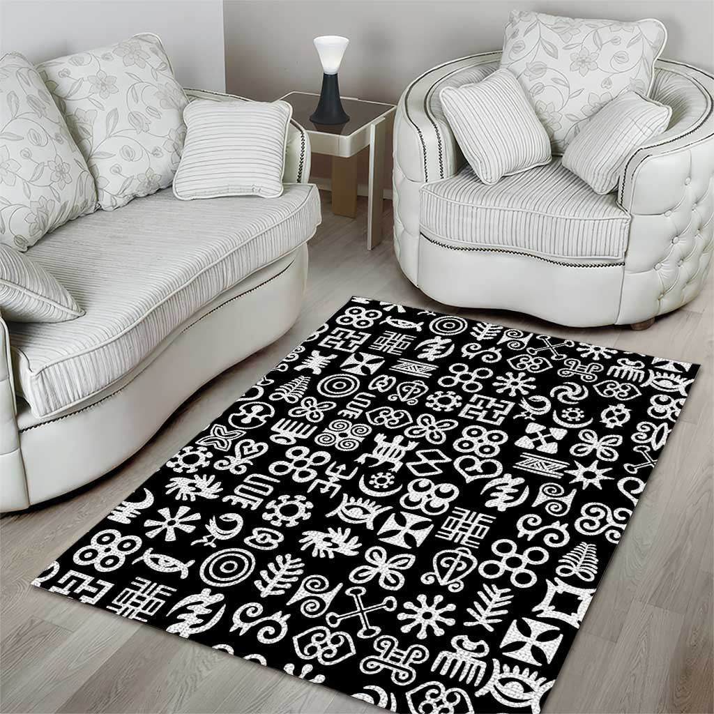 African Adinkra Area Rug - Mixed Pattern Symbols DT02