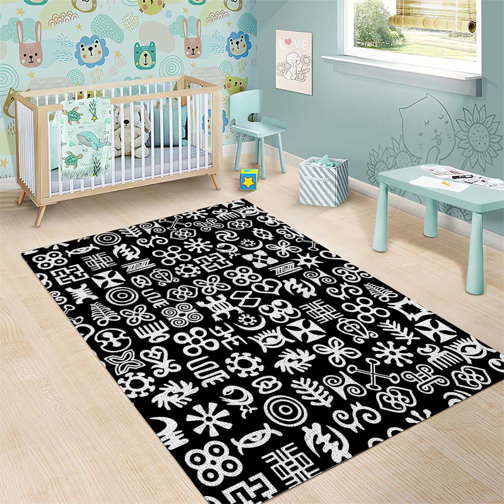 African Adinkra Area Rug - Mixed Pattern Symbols DT02