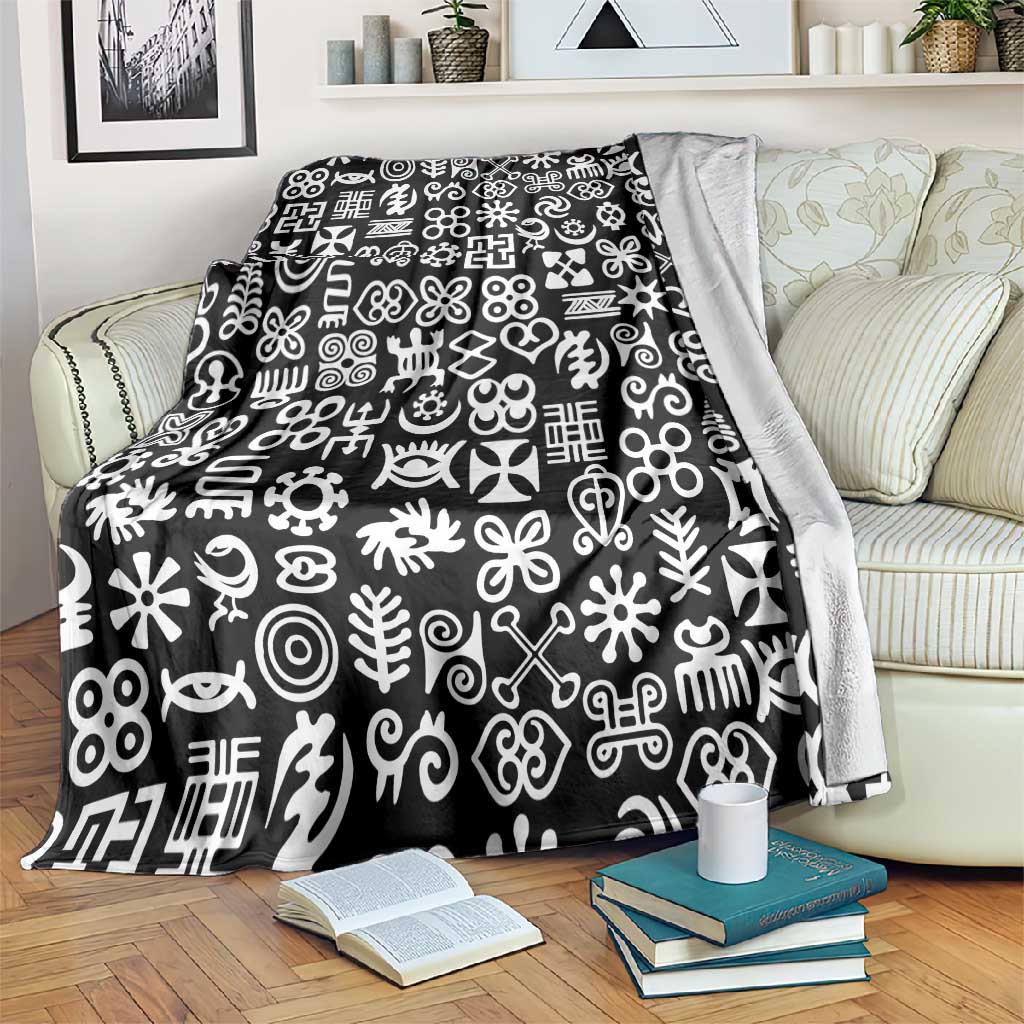 African Adinkra Blanket - Mixed Pattern Symbols DT02