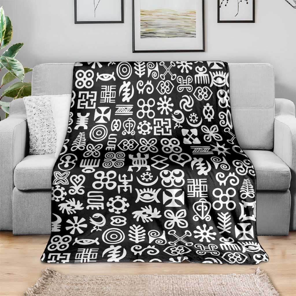 African Adinkra Blanket - Mixed Pattern Symbols DT02