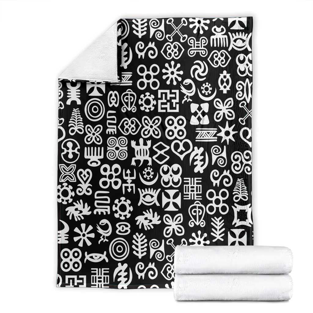 African Adinkra Blanket - Mixed Pattern Symbols DT02