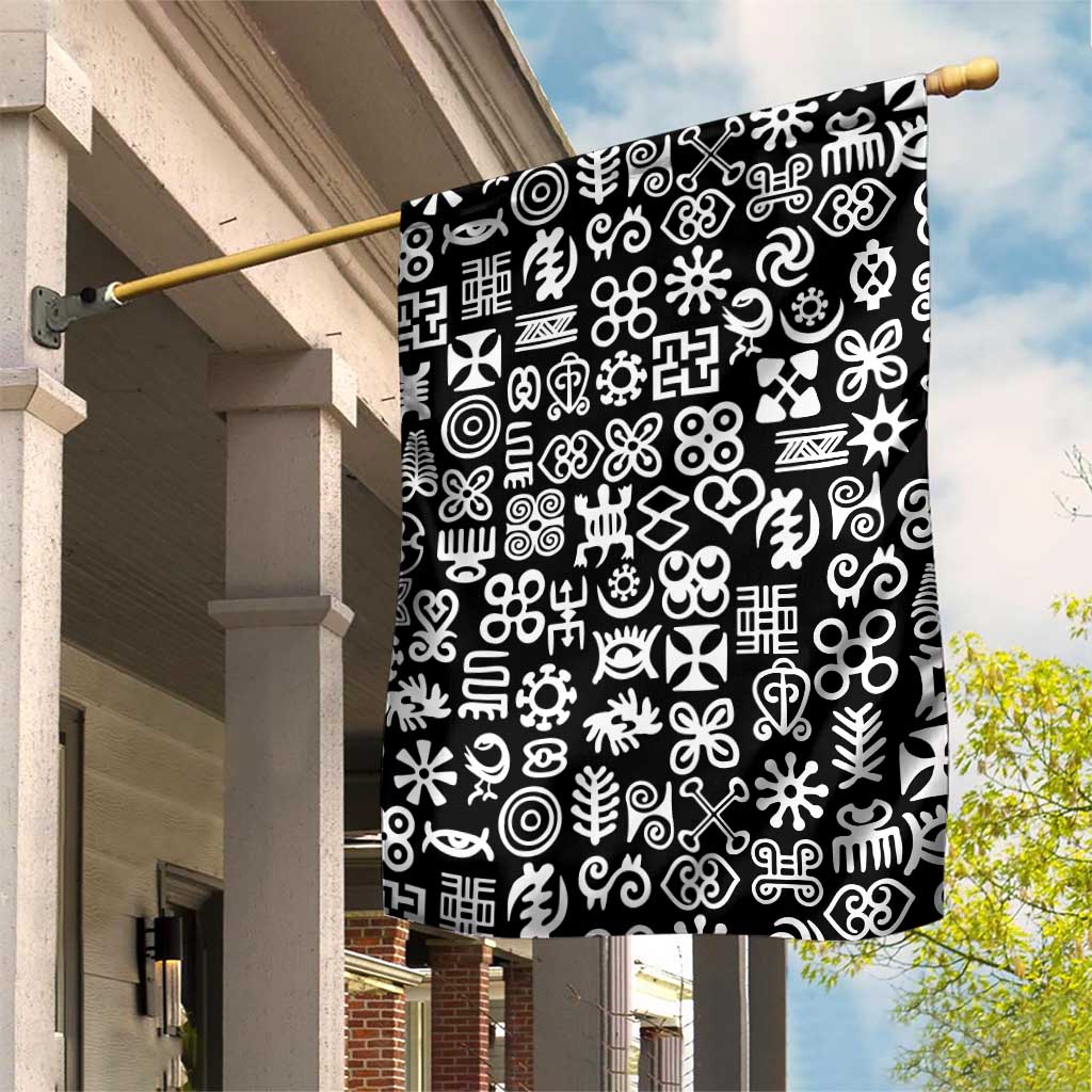 African Adinkra Garden Flag - Mixed Pattern Symbols DT02