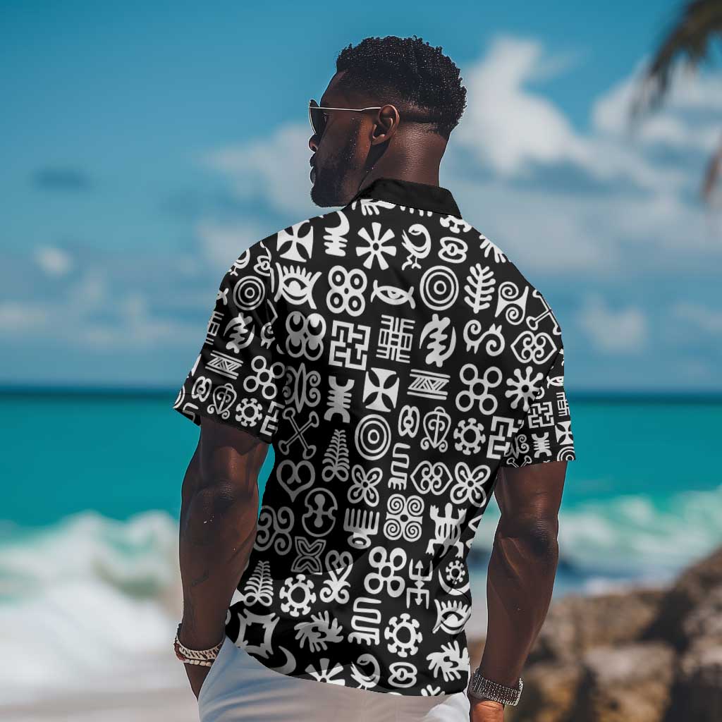 African Adinkra Hawaiian Shirt - Mixed Pattern Symbols DT02