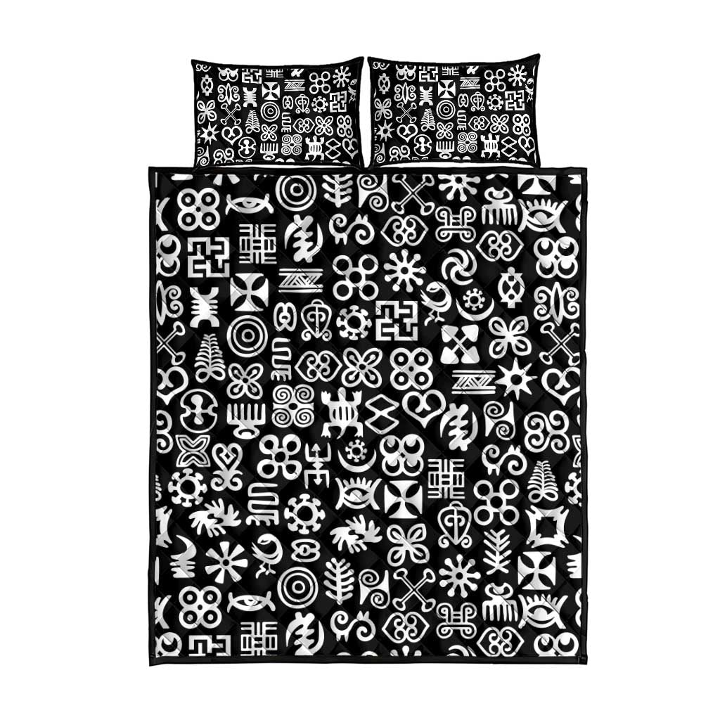 African Adinkra Quilt Bed Set - Mixed Pattern Symbols DT02