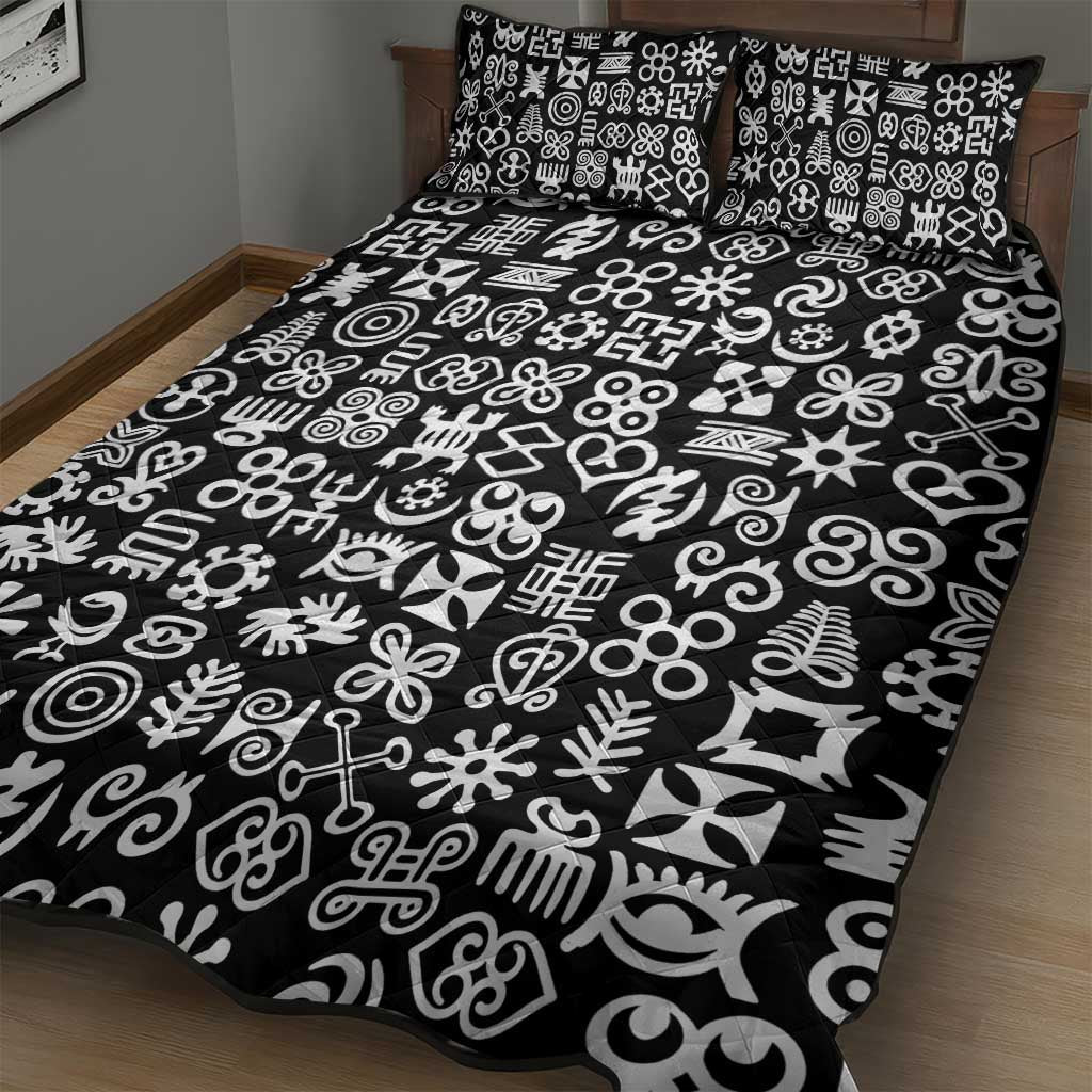 African Adinkra Quilt Bed Set - Mixed Pattern Symbols DT02