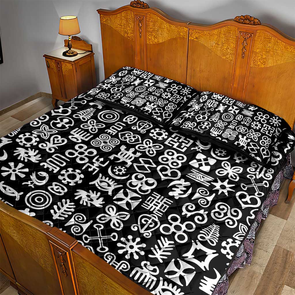 African Adinkra Quilt Bed Set - Mixed Pattern Symbols DT02