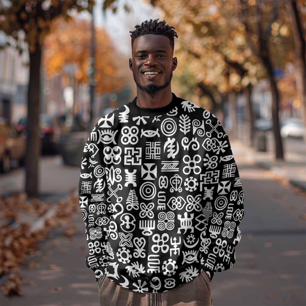 African Adinkra Sweatshirt - Mixed Pattern Symbols DT02