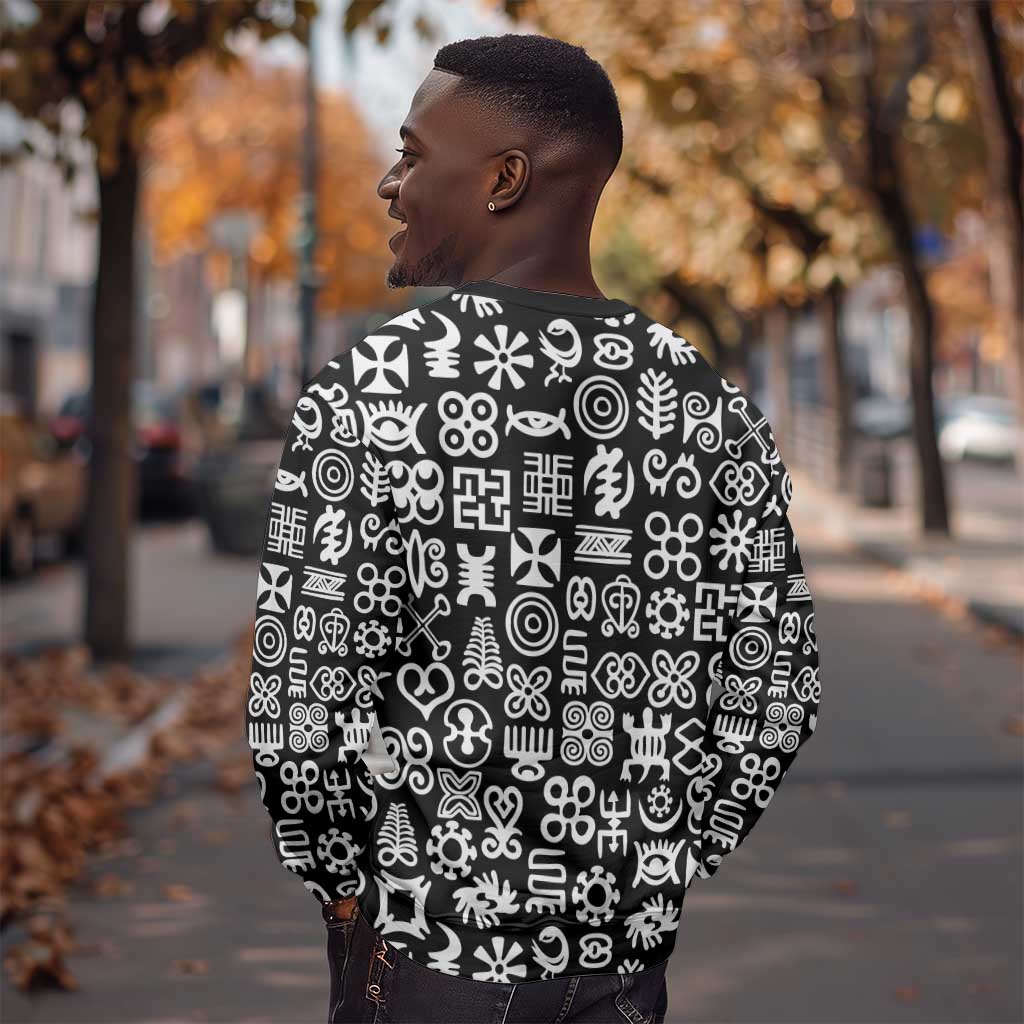 African Adinkra Sweatshirt - Mixed Pattern Symbols DT02