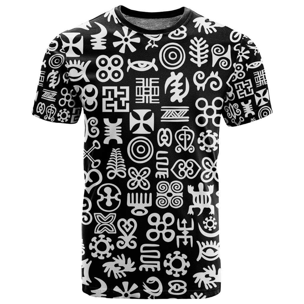African Adinkra T shirt - Mixed Pattern Symbols DT02