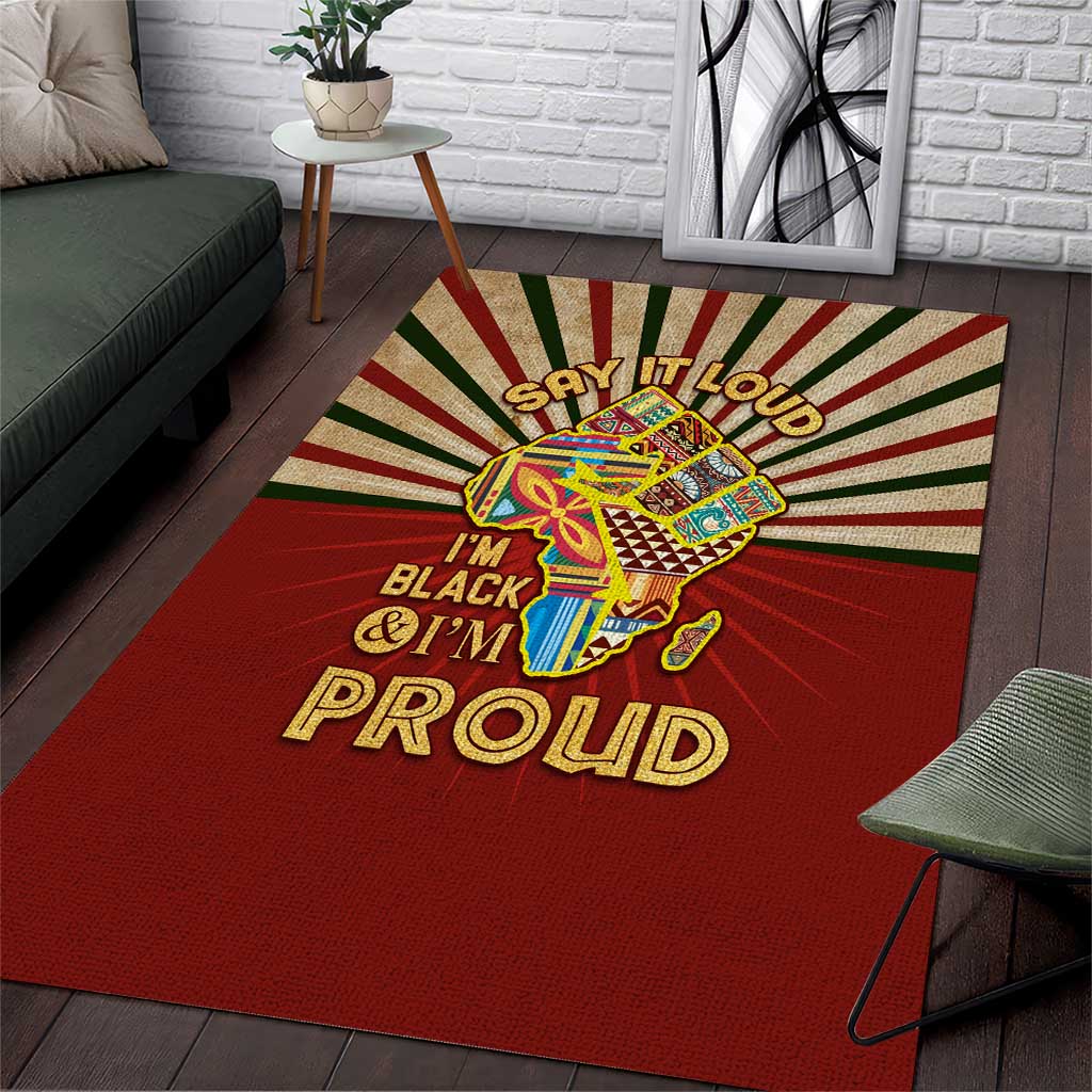 Proud African Area Rug - Hand Up Africa Map Art DT02