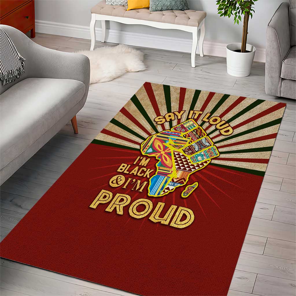 Proud African Area Rug - Hand Up Africa Map Art DT02