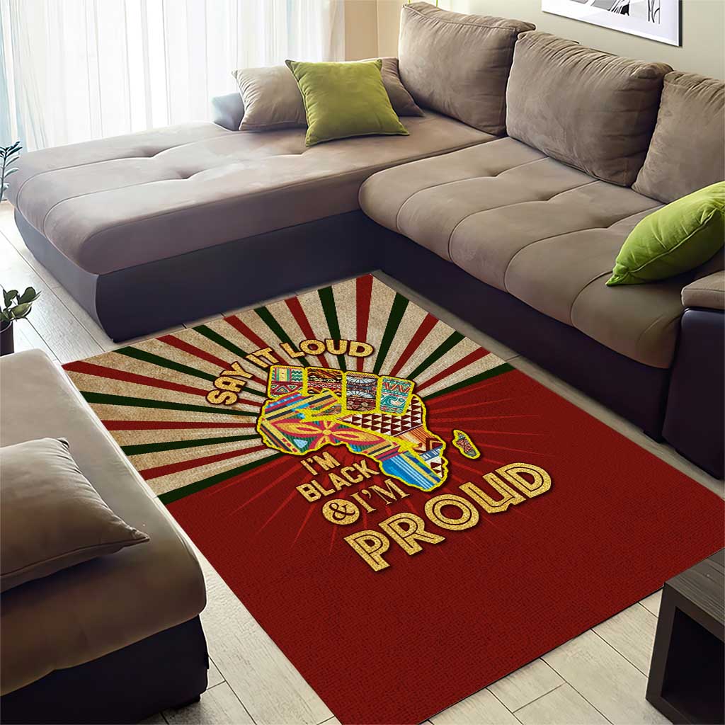 Proud African Area Rug - Hand Up Africa Map Art DT02