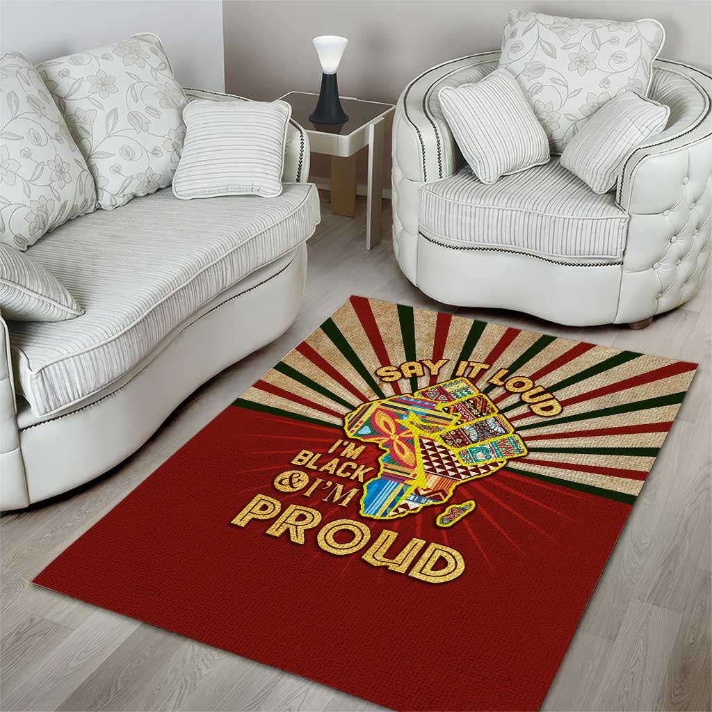 Proud African Area Rug - Hand Up Africa Map Art DT02
