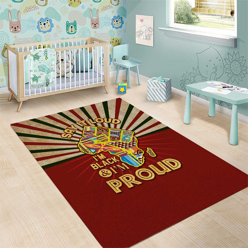 Proud African Area Rug - Hand Up Africa Map Art DT02