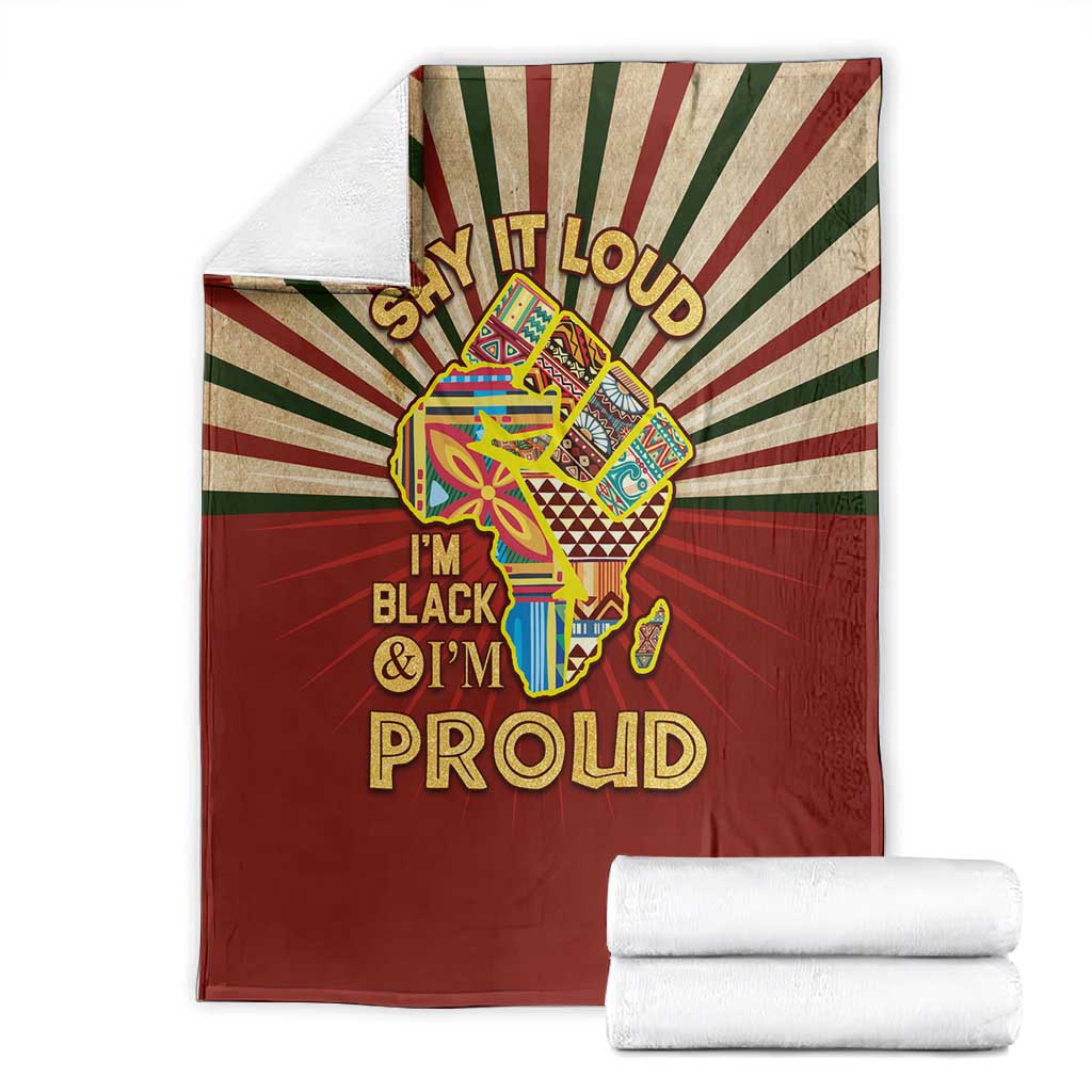 Proud African Blanket - Hand Up Africa Map Art DT02