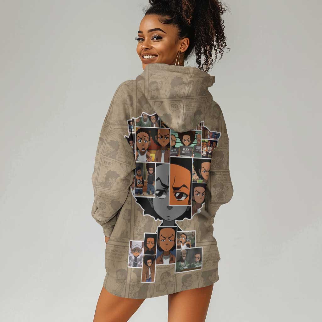 Honoring Huey Freeman - African American Hoodie Dress DT02