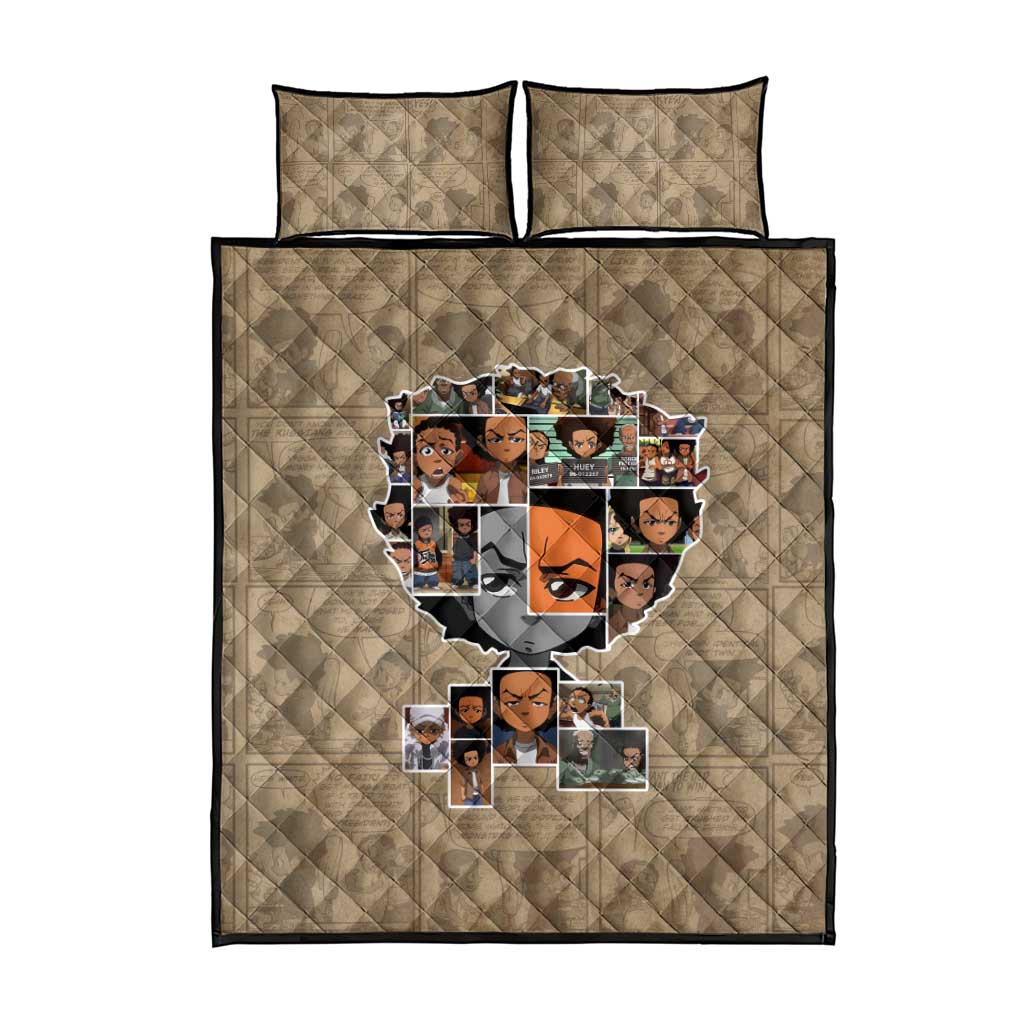 Honoring Huey Freeman - African American Quilt Bed Set DT02