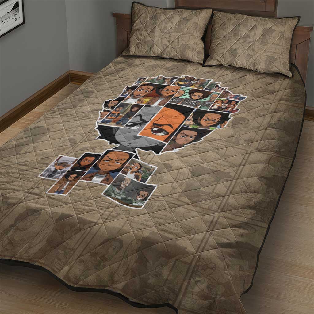 Honoring Huey Freeman - African American Quilt Bed Set DT02