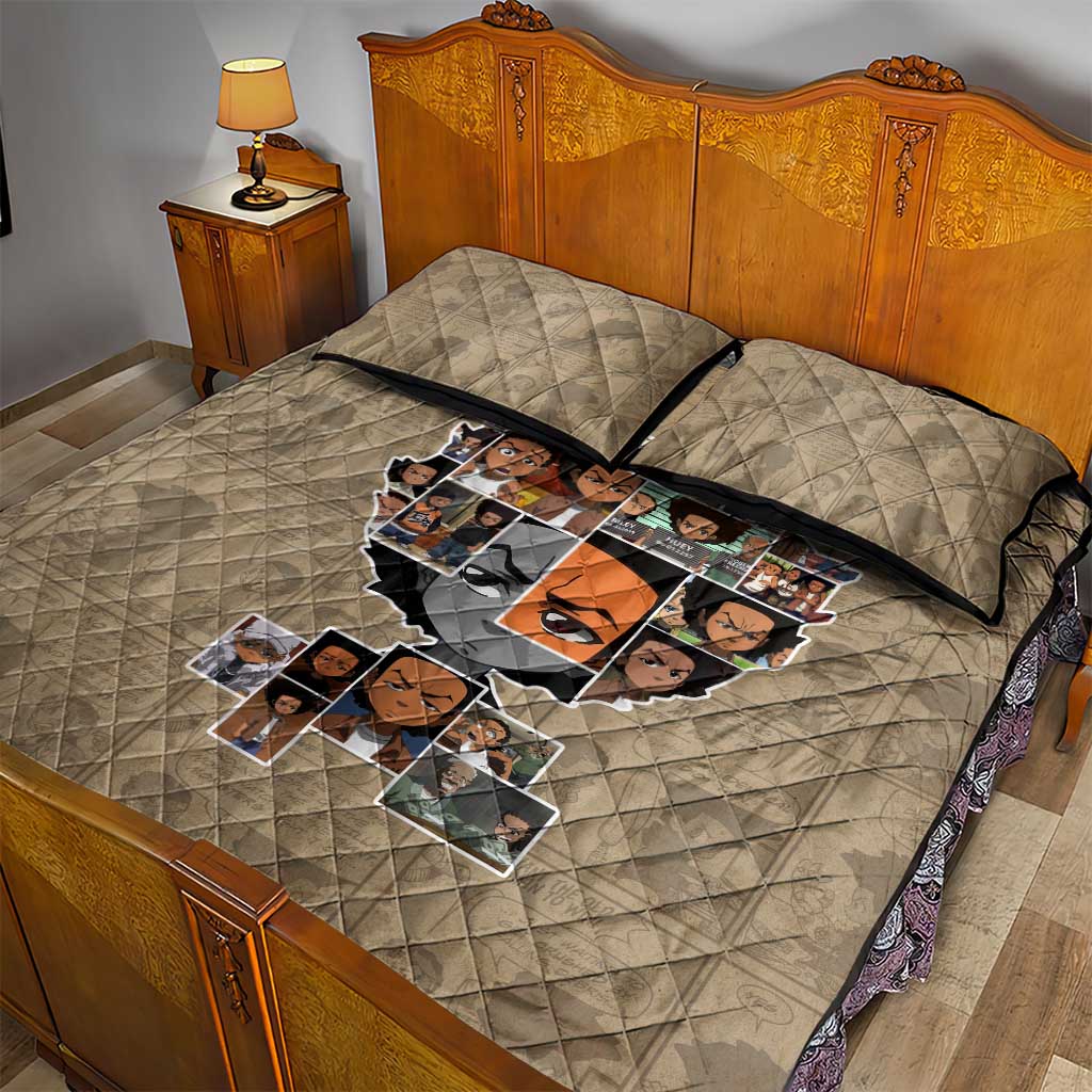 Honoring Huey Freeman - African American Quilt Bed Set DT02
