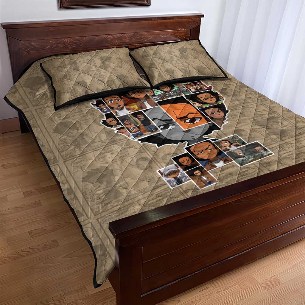 Honoring Huey Freeman - African American Quilt Bed Set DT02