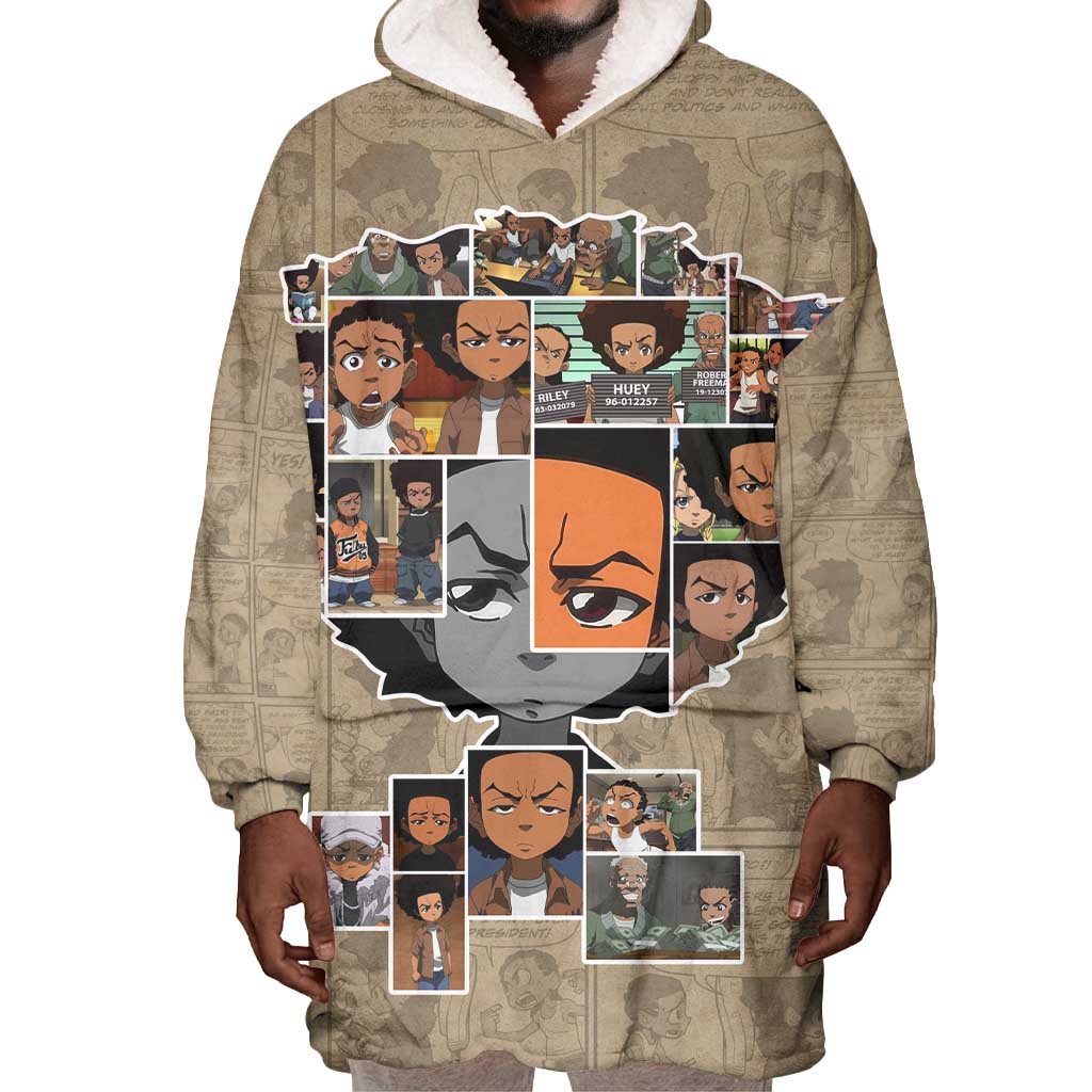 Honoring Huey Freeman - African American Wearable Blanket Hoodie DT02