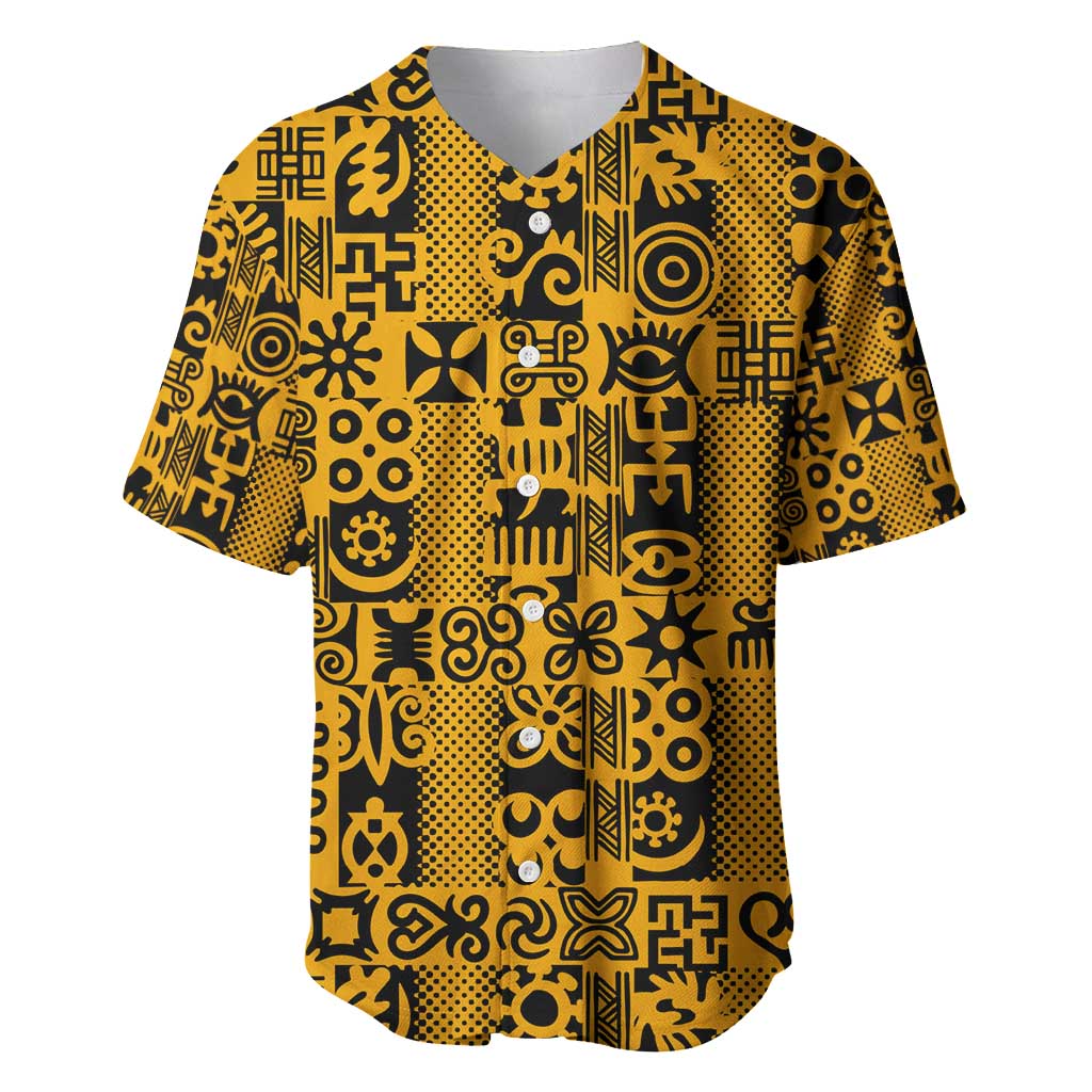 West African Yellow Art - Adinkra Culture Baseball Jersey DT02