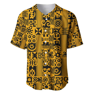 West African Yellow Art - Adinkra Culture Baseball Jersey DT02
