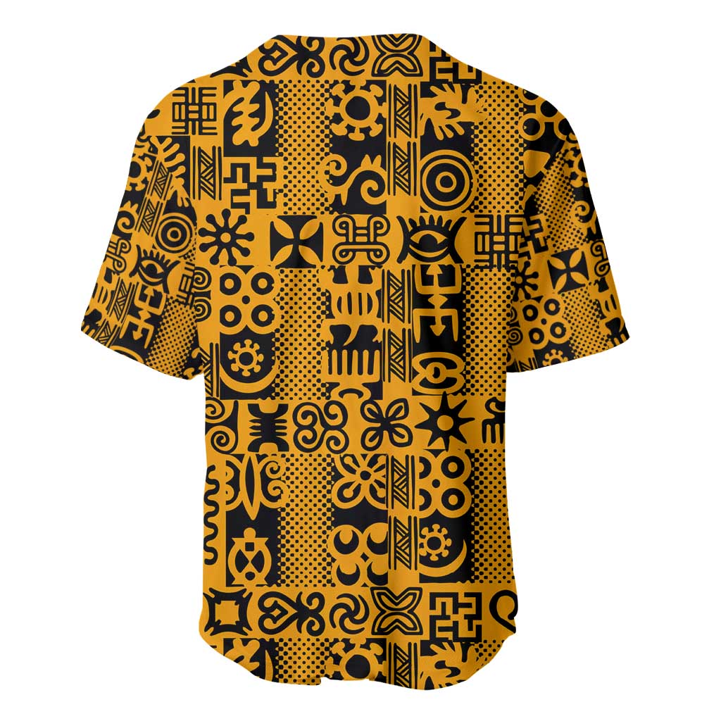 West African Yellow Art - Adinkra Culture Baseball Jersey DT02