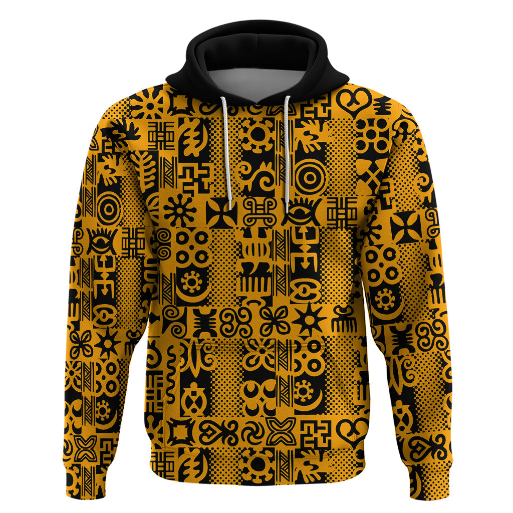 Culture Adinkra Hoodie West African Yellow Art DT02