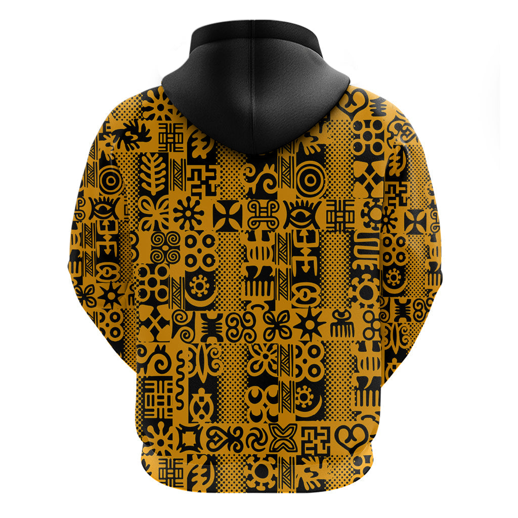 Culture Adinkra Hoodie West African Yellow Art DT02