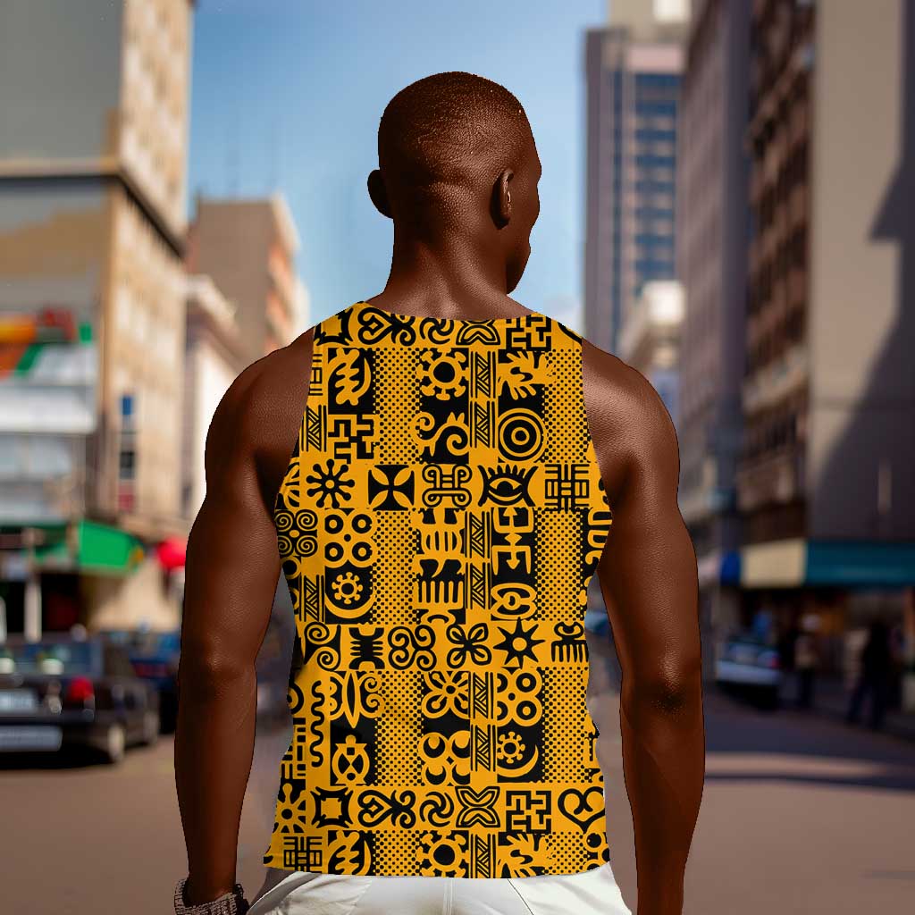 West African Yellow Art - Adinkra Culture Men Tank Top DT02