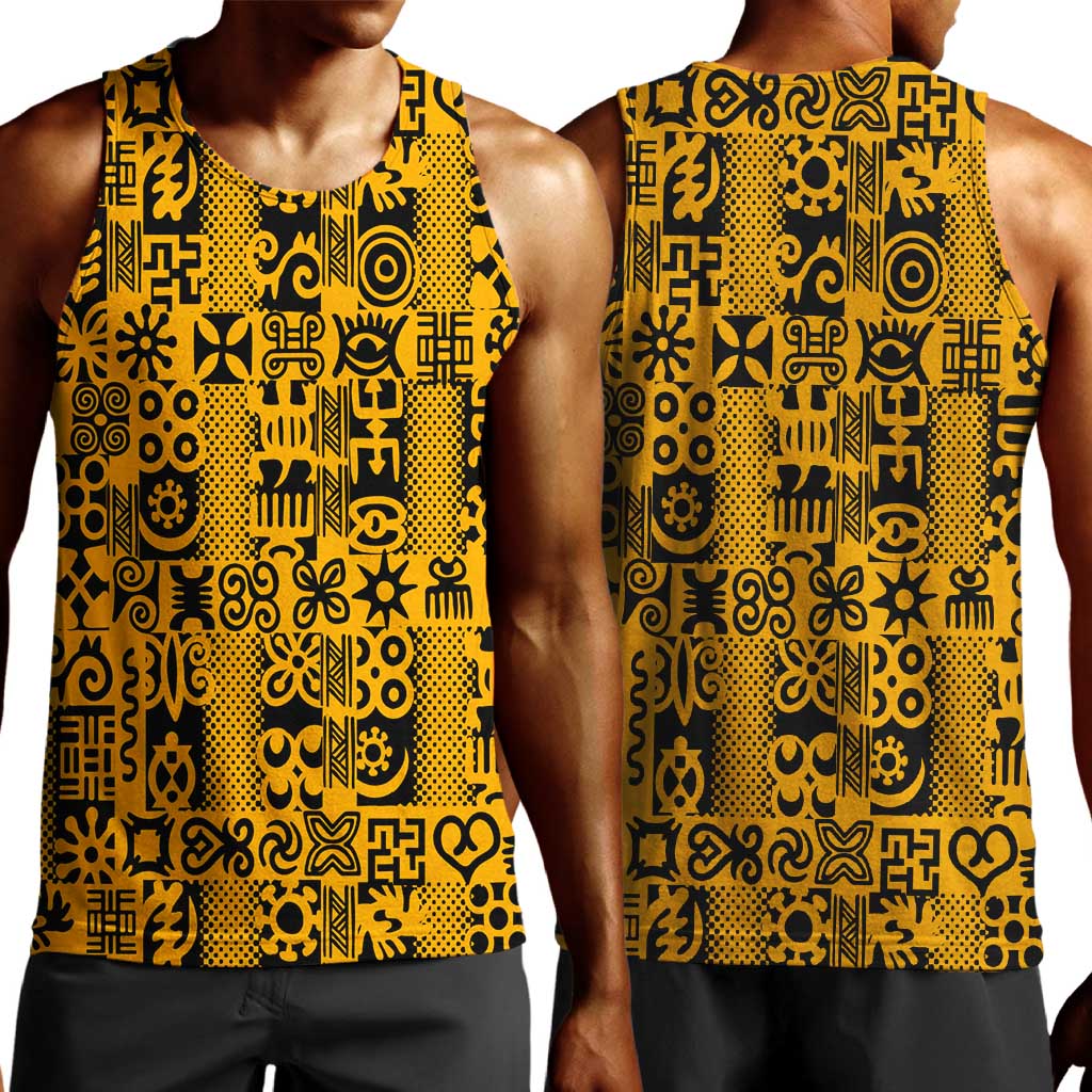 West African Yellow Art - Adinkra Culture Men Tank Top DT02