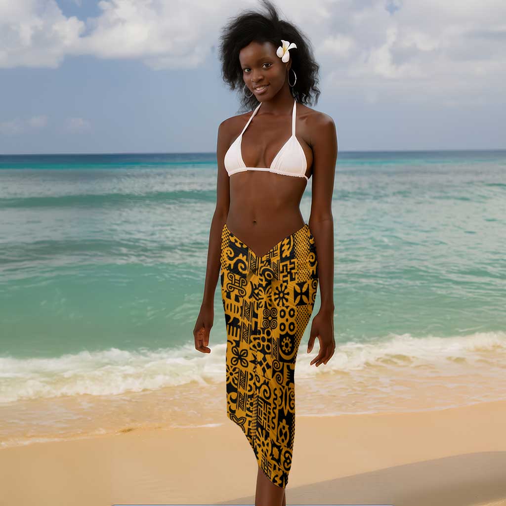 West African Yellow Art - Adinkra Culture Sarong DT02