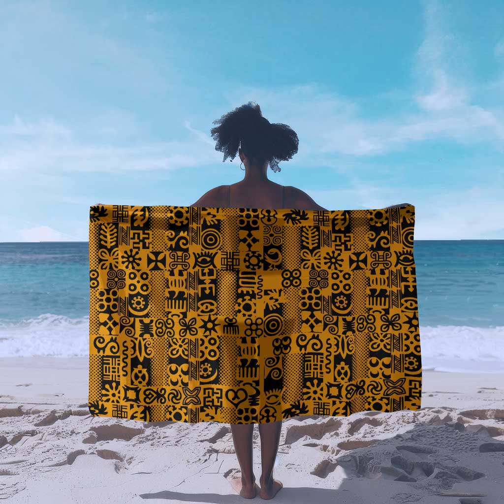 West African Yellow Art - Adinkra Culture Sarong DT02