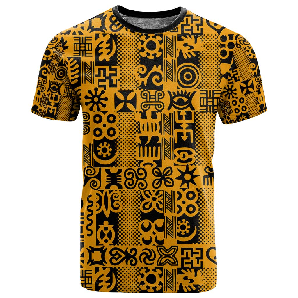 West African Yellow Art - Adinkra Culture T shirt DT02