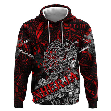 Einherjar Valhalla Hoodie Viking Warrior Rage Style DT02
