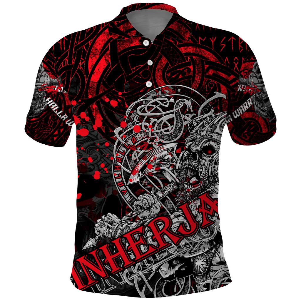Einherjar Valhalla Polo Shirt Viking Warrior Rage Style DT02