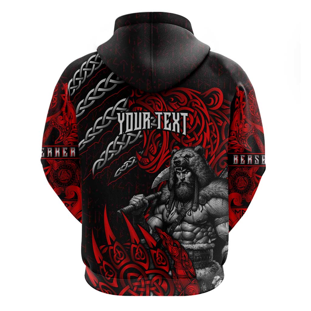 Berserker Bear Warrior Viking Hoodie Tribal Strength and Runic Blood DT02