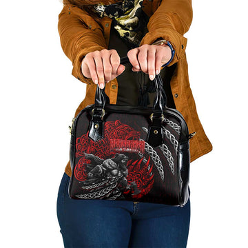 Berserker Bear Warrior Viking Shoulder Handbag Tribal Strength and Runic Blood DT02