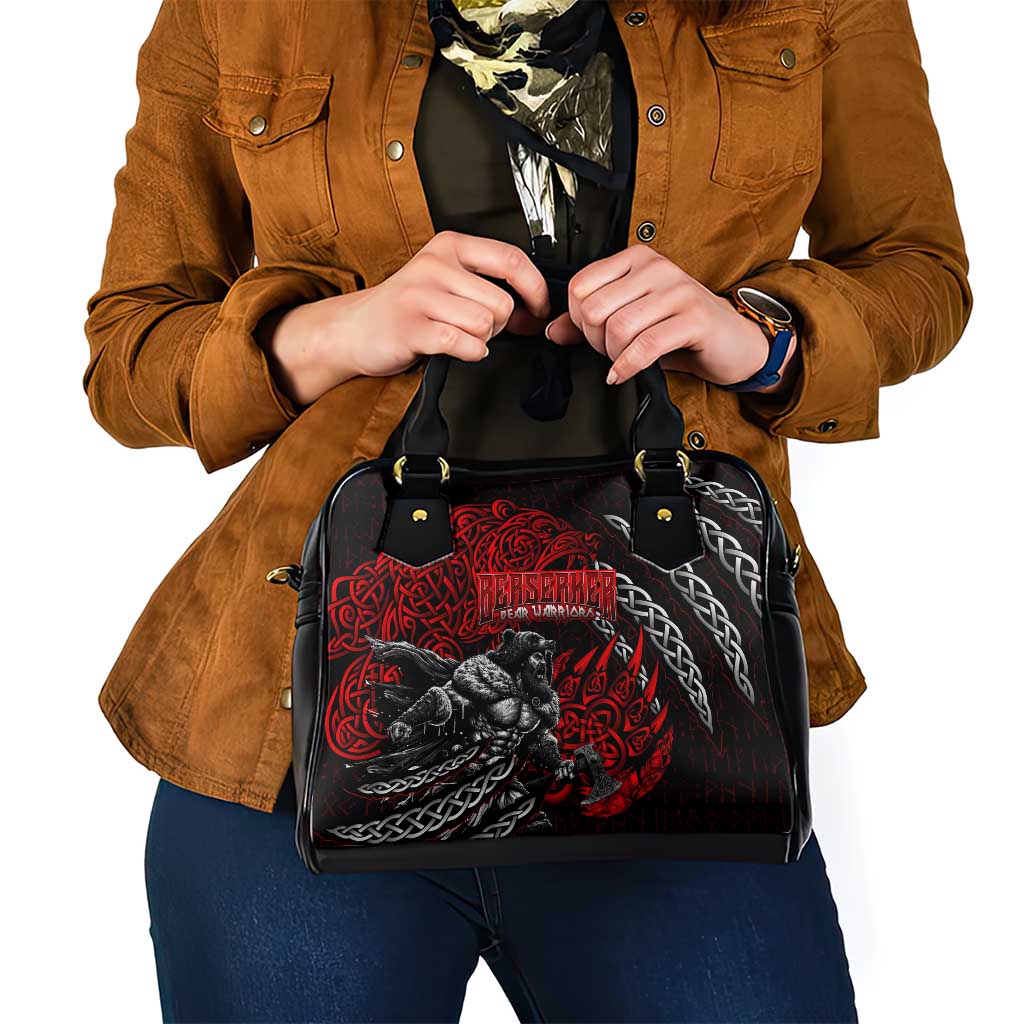 Berserker Bear Warrior Viking Shoulder Handbag Tribal Strength and Runic Blood DT02