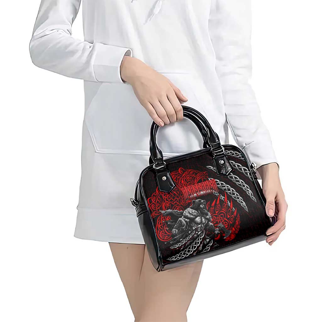 Berserker Bear Warrior Viking Shoulder Handbag Tribal Strength and Runic Blood DT02