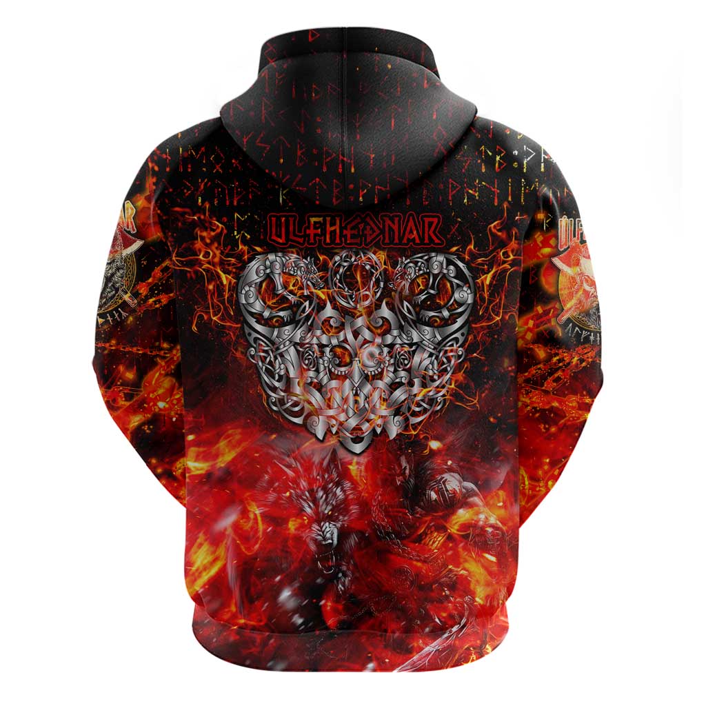 Ulfhednar Wofl Warrior Viking Hoodie Runes Norse Mythology Fire DT02