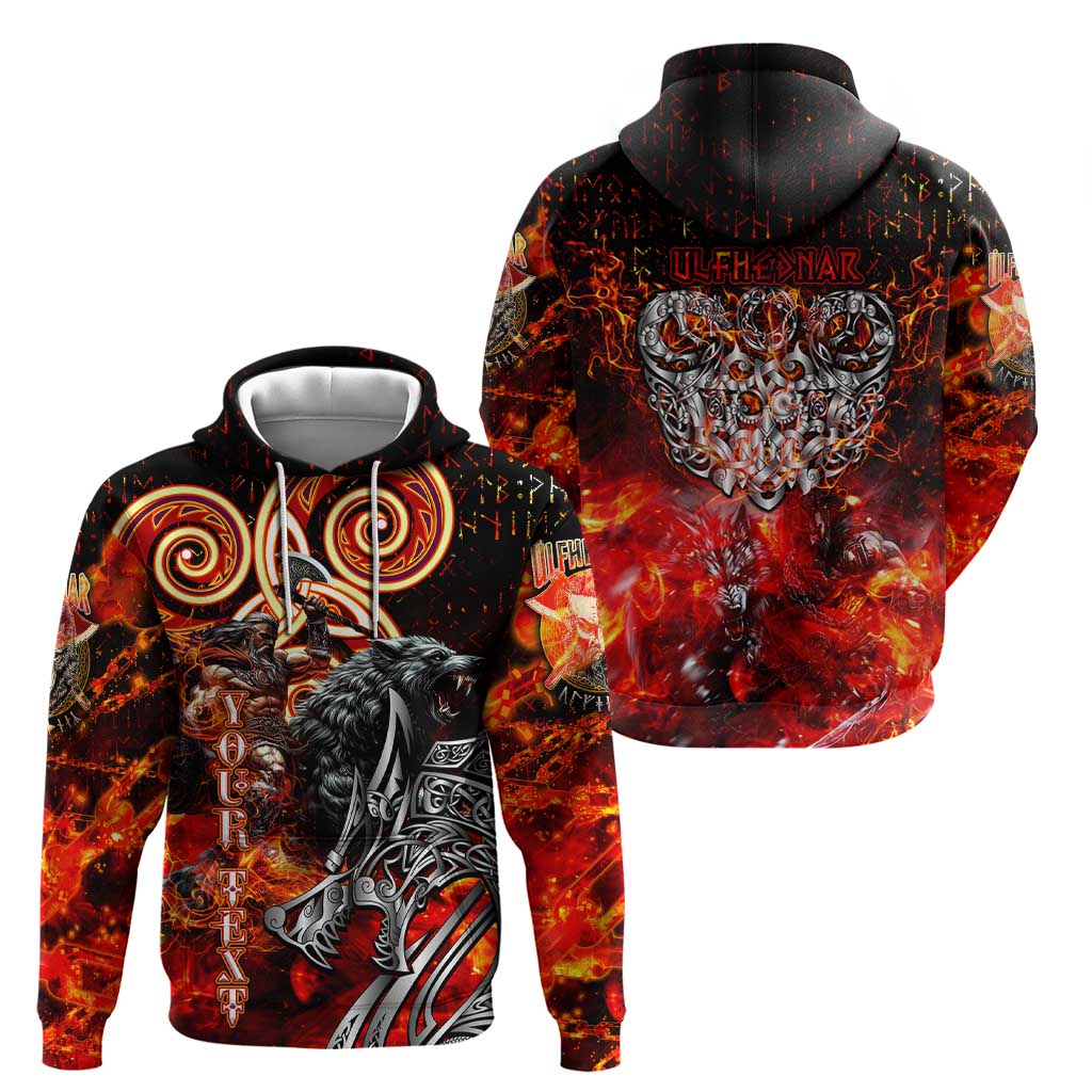 Ulfhednar Wofl Warrior Viking Hoodie Runes Norse Mythology Fire DT02